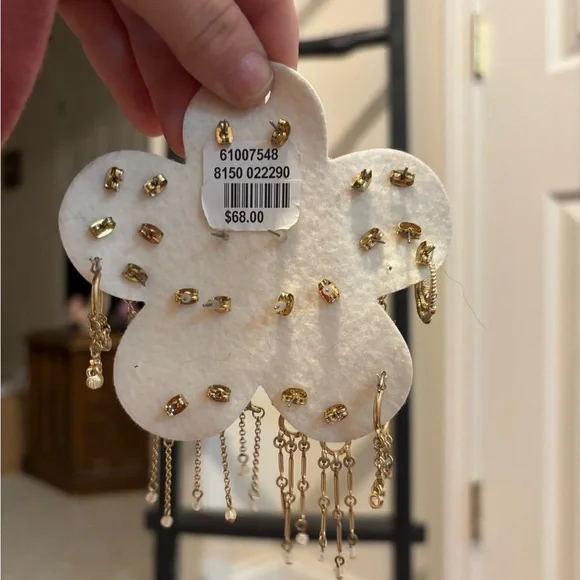 Free People Gold and Pink Earring Set - Picture 5 of 5